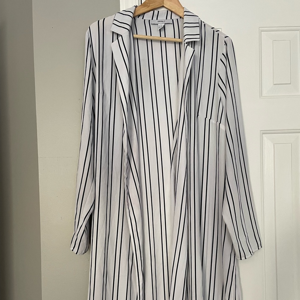 Forever 21 Striped Duster